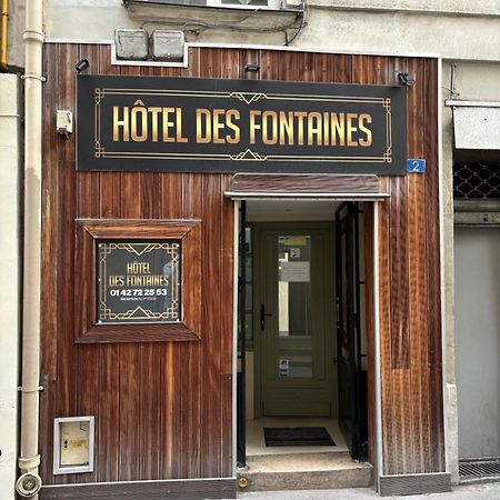 Hotel Des Fontaines Paris Exterior foto